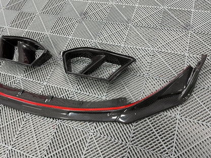 BMW G80/G82/G83 M3/M4 Dry Carbon Fiber V-Style Front Lip Spoiler, Single Piece