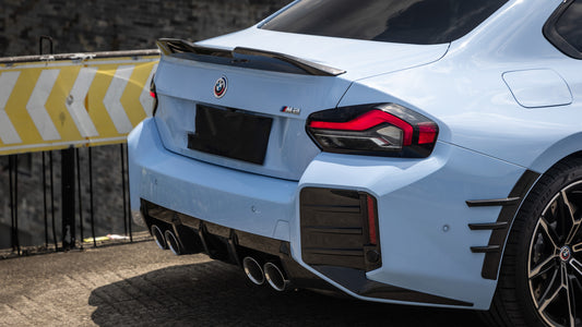 BMW G87 M2 M-Performance Inspired Dry Carbon Fiber Rear Bumper Attachment/Spats