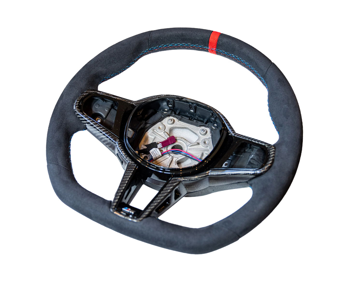 BMW LCI-Style Flat Bottom Steering Wheel with Carbon Fiber Trim G80/G82/G87 M2/M3/M4