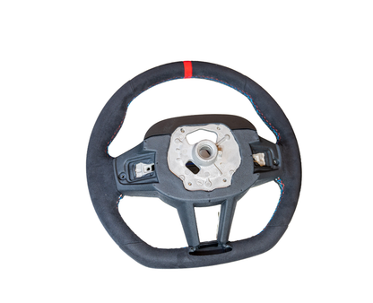 BMW LCI-Style Flat Bottom Steering Wheel with Carbon Fiber Trim G80/G82/G87 M2/M3/M4