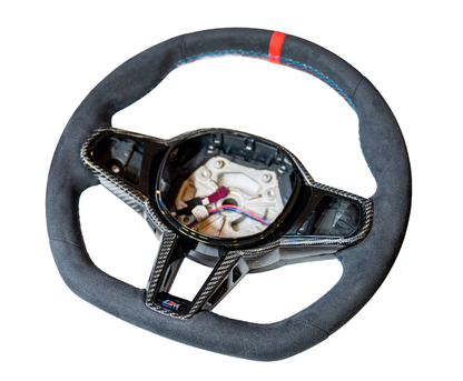 BMW LCI-Style Flat Bottom Steering Wheel with Carbon Fiber Trim G80/G82/G87 M2/M3/M4