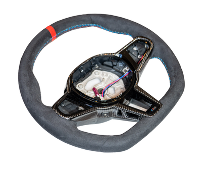 BMW LCI-Style Flat Bottom Steering Wheel with Carbon Fiber Trim G80/G82/G87 M2/M3/M4