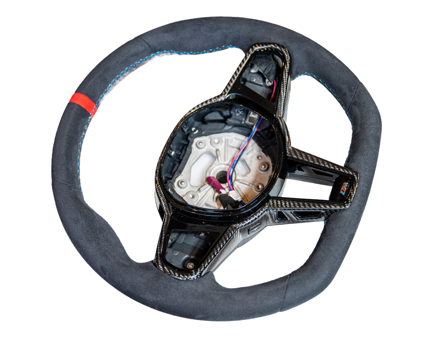 BMW LCI-Style Flat Bottom Steering Wheel with Carbon Fiber Trim G80/G82/G87 M2/M3/M4