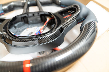 BMW G8X M2/M3/M4 LCI Style Carbon Fiber & Leather Steering Wheel – Heated