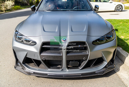 BMW G80/G82/G83 M3/M4 Dry Carbon Fiber V-Style Front Lip Spoiler, Single Piece