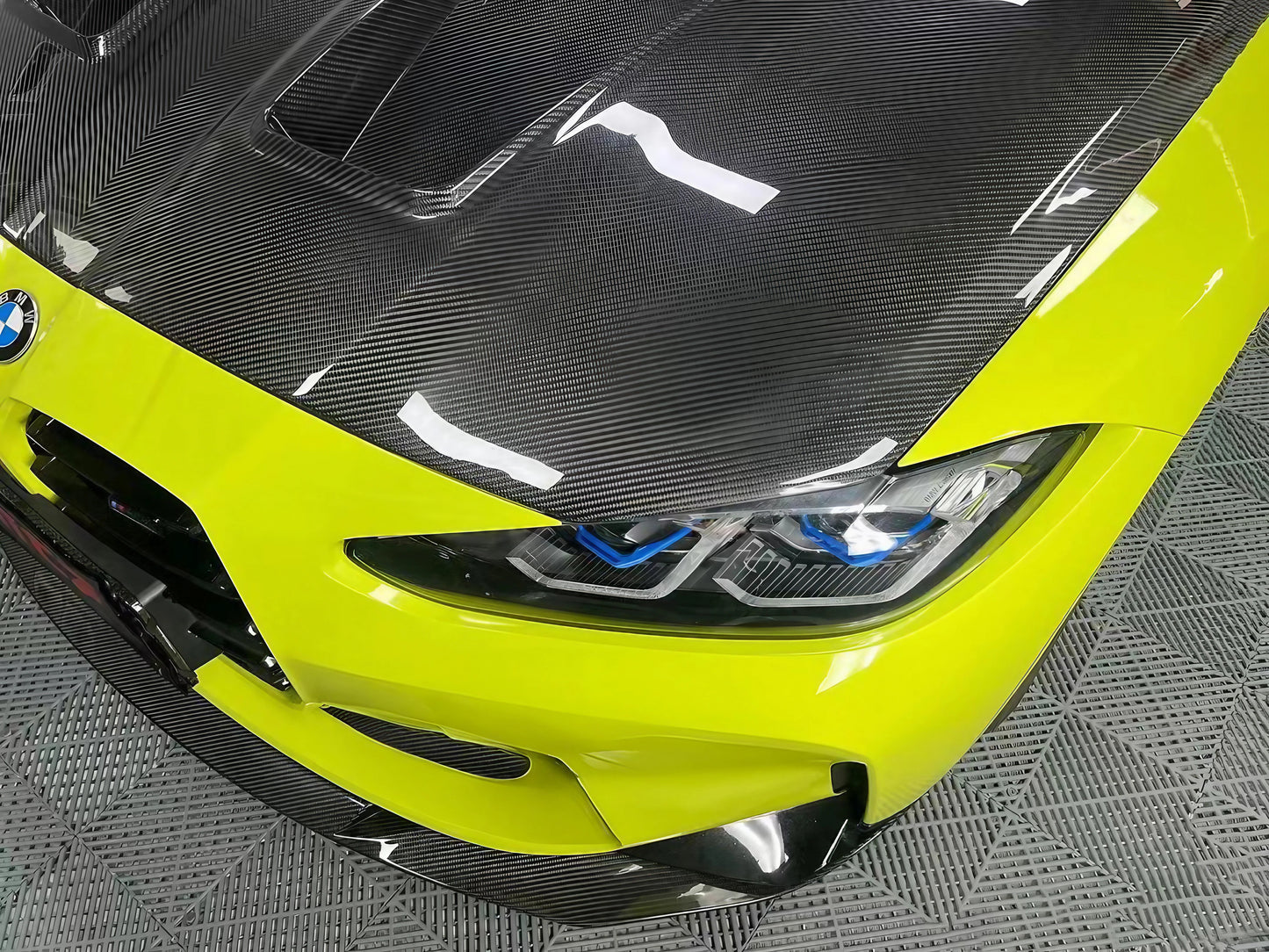 BMW G80/G82/G83 M3/M4 AN-Style Full Dry Carbon Fiber & Kevlar Vented Hood