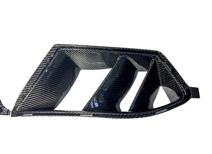 BMW G80/G82/G83 M3/M4 Dry Carbon Fiebr Dual Fin/Slats Style Front Air Ducts