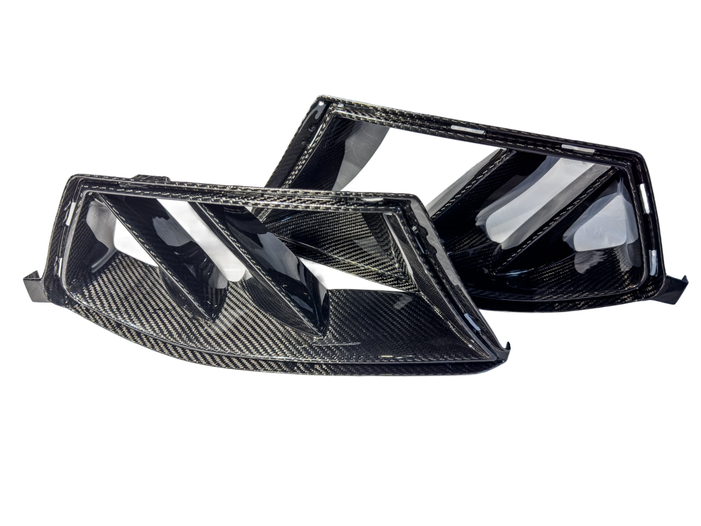 BMW G80/G82/G83 M3/M4 Dry Carbon Fiebr Dual Fin/Slats Style Front Air Ducts