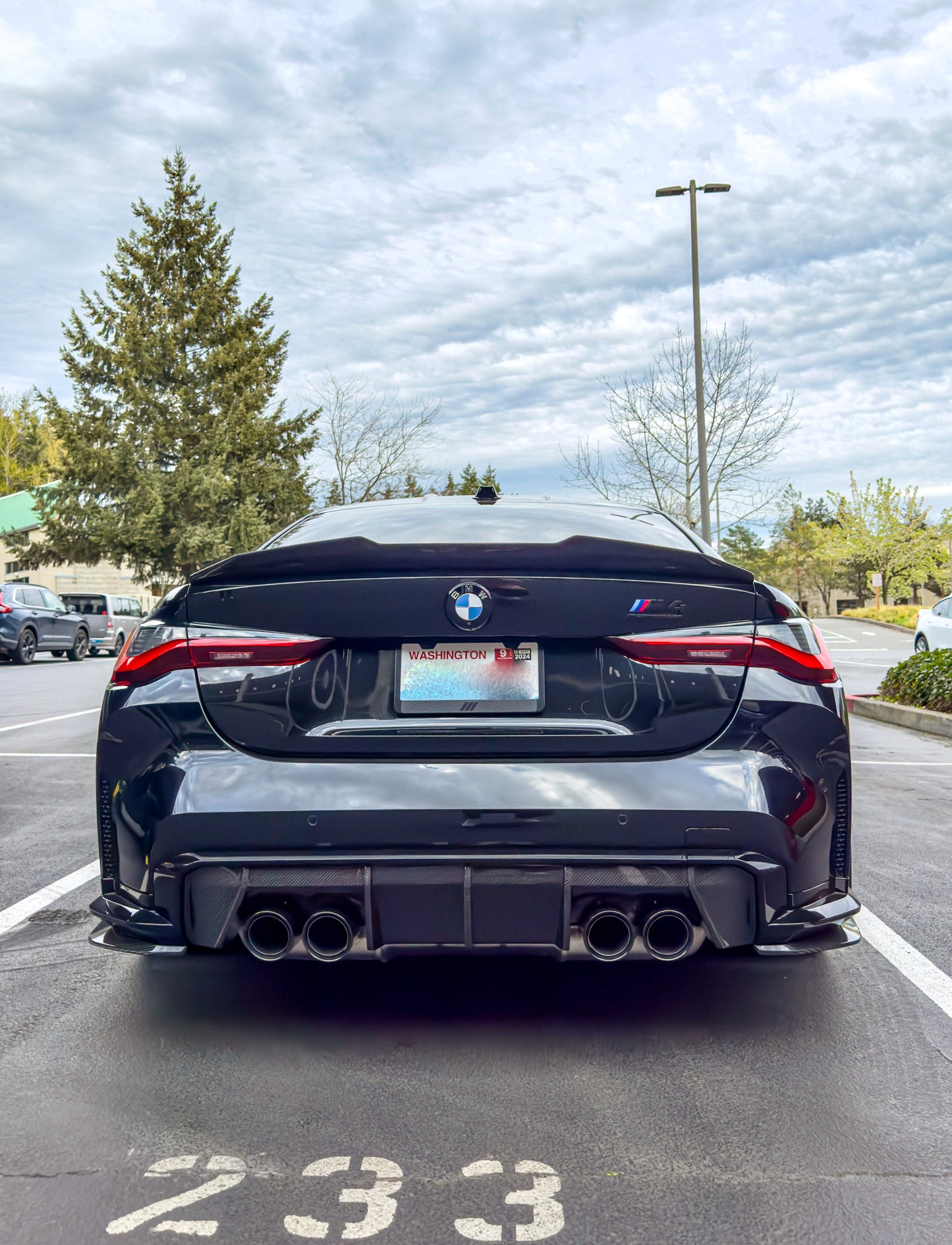 BMW G80/G82 M3/M4, PSM Style Aggressive High Kick Dry Carbon Fiber Rear Trunk Spoiler