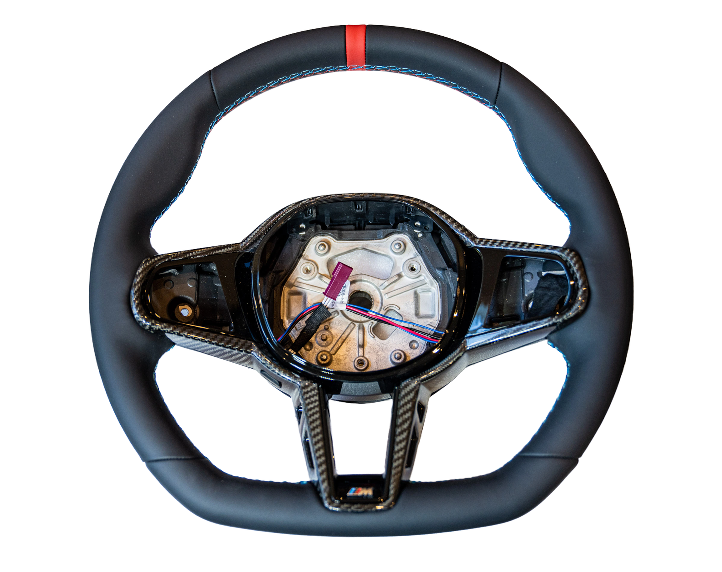 BMW LCI-Style Flat Bottom Steering Wheel with Carbon Fiber Trim G80/G82/G87 M2/M3/M4