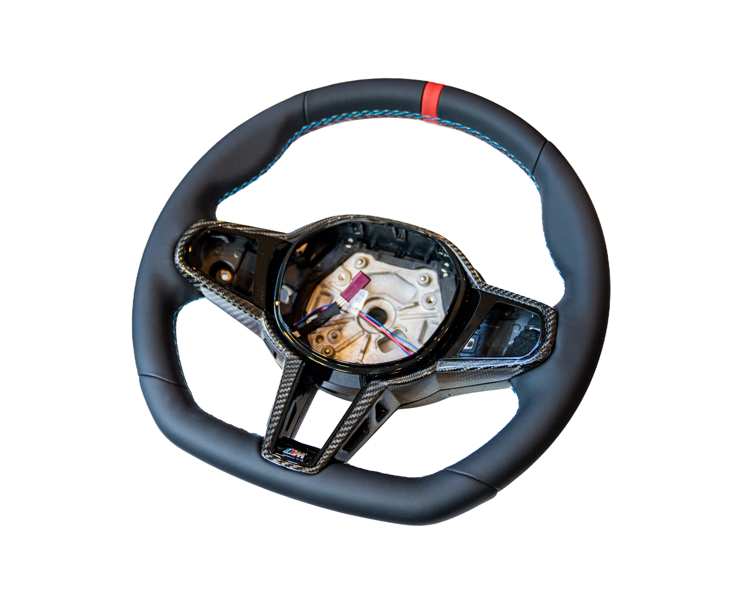 BMW LCI-Style Flat Bottom Steering Wheel with Carbon Fiber Trim G80/G82/G87 M2/M3/M4