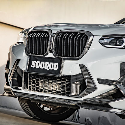 SOOQOO BMW X3M F97 X4M F98 LCI Carbon Fiber Front Lip