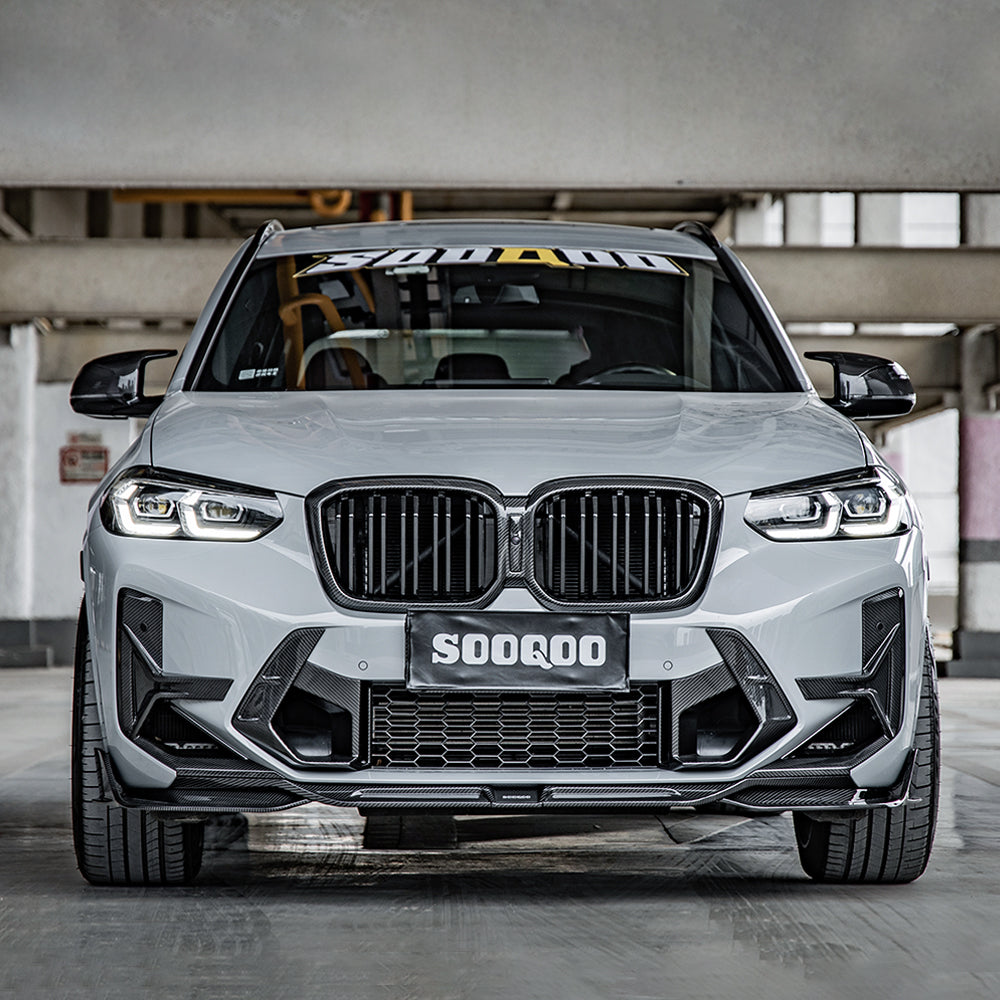 SOOQOO BMW X3M F97 X4M F98 LCI Carbon Fiber Front Lip