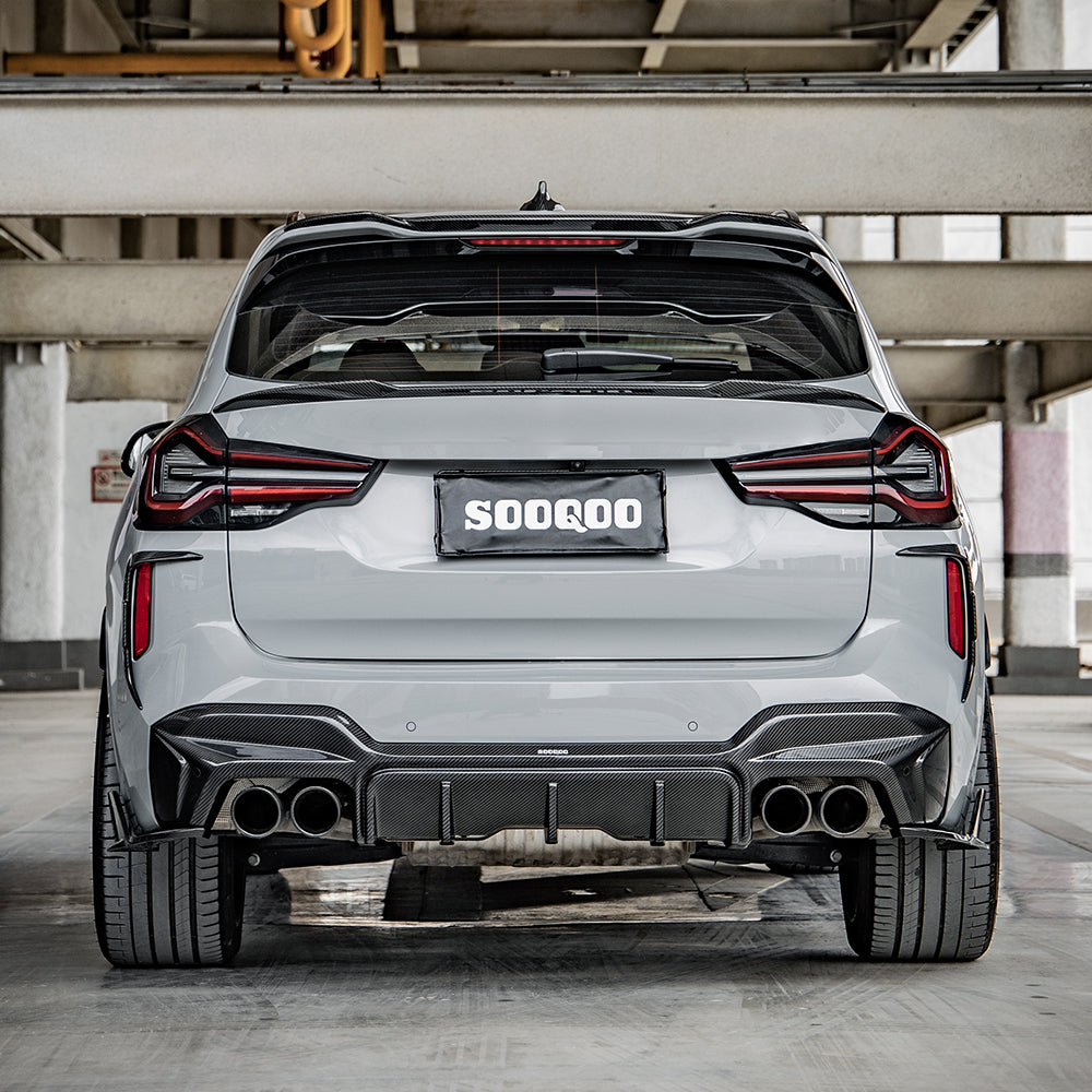 SOOQOO BMW X3M F97 Carbon Fiber Rear Diffuser