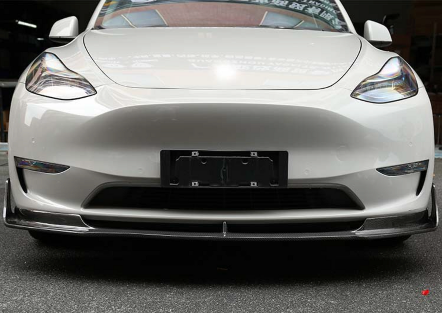 Tesla Performance-Inspired Carbon Fiber Front Lip Spoiler for Model 3 & Model Y