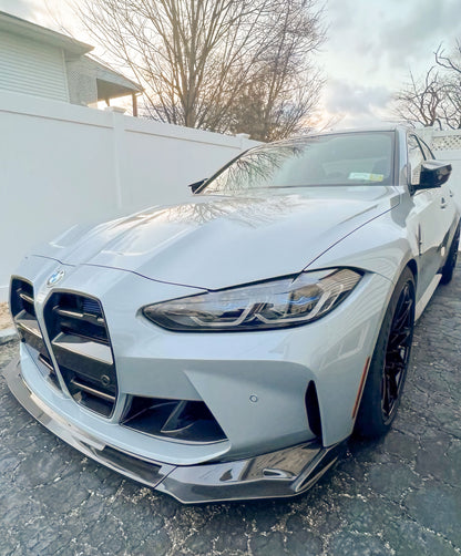 BMW G80/G82/G83 M3/M4 Dry Carbon Fiber V-Style Front Lip Spoiler